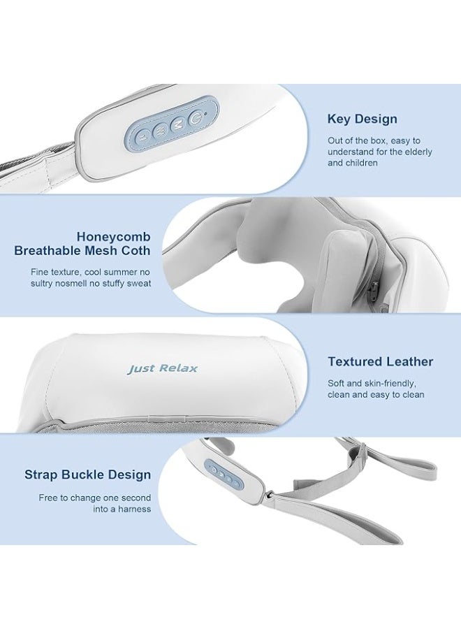 مدلك رقبة وظهر كهربائي لاسلكي مع تدفئة، لتدليك الرقبة، الكتف، وأعلى الظهر، لتخفيف الألم وتحسين الاسترخاء - Image 2